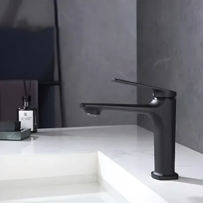 Durable Chrome Bathroom Sink Faucet with Swivel Spout Image - 12