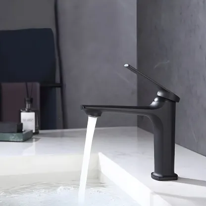 Durable Chrome Bathroom Sink Faucet with Swivel Spout Image - 15