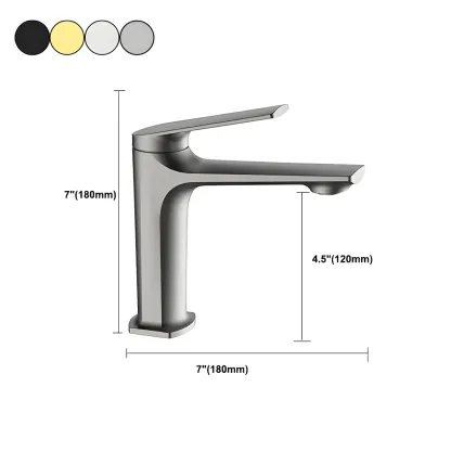 Durable Chrome Bathroom Sink Faucet with Swivel Spout #size