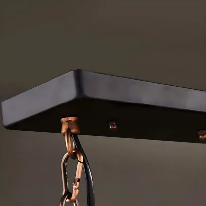 Rustic Industrial Large Wood Island Chandelier Image - 5