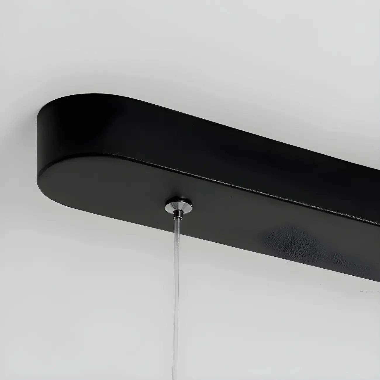 Abstract Black Metal Wave Island Pendant Light Image - 11