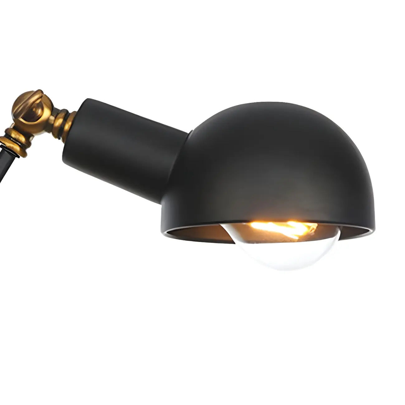  Adjustable Industrial Dome Swing Arm Wall Light Image - 12 | homeyfad