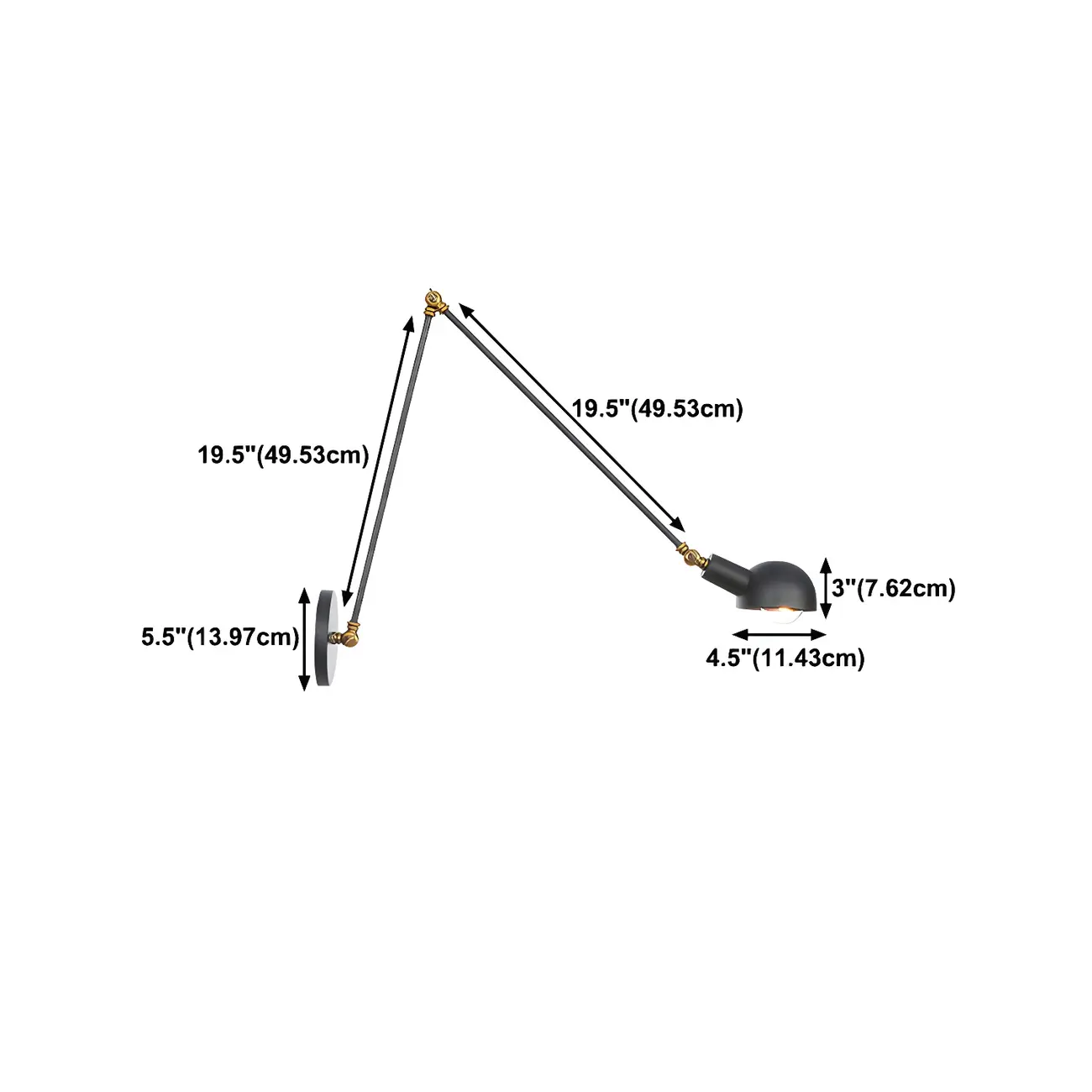  Adjustable Industrial Dome Swing Arm Wall Light Image - 18 | homeyfad