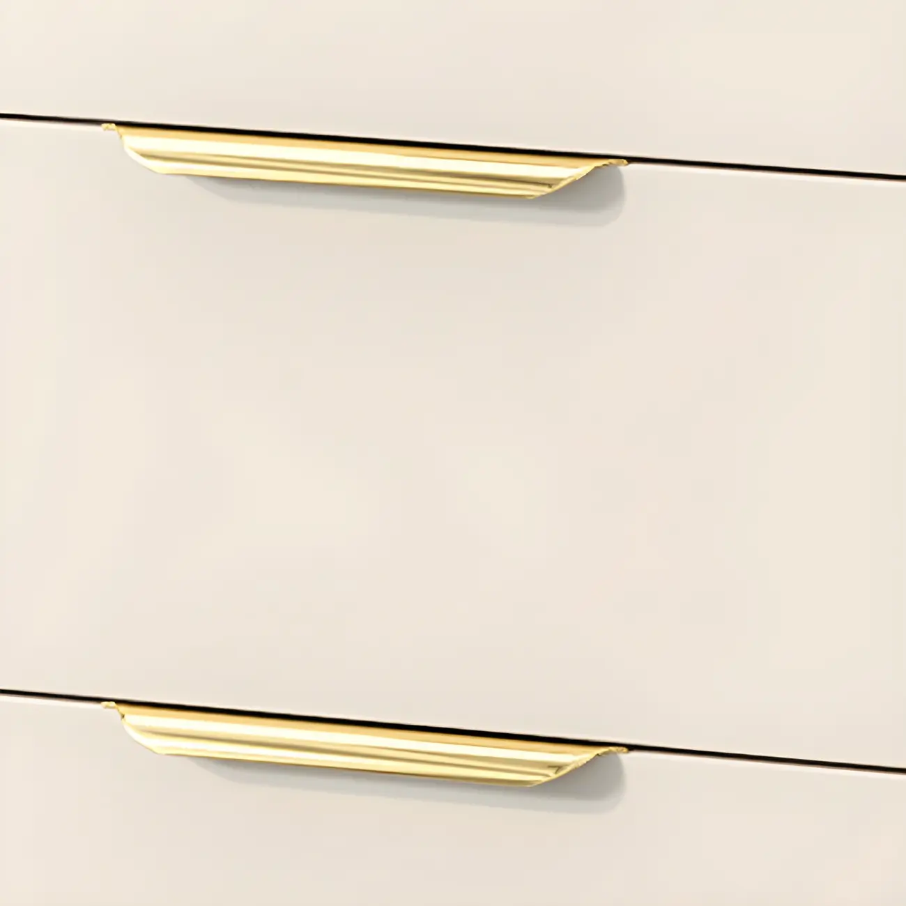 Glam White Wooden Dresser with Gold Handles for Bedroom Image - 12 | homeyfad