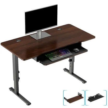 Contemporary Wooden Adjustable Standing Desk for Home Office Image - 11