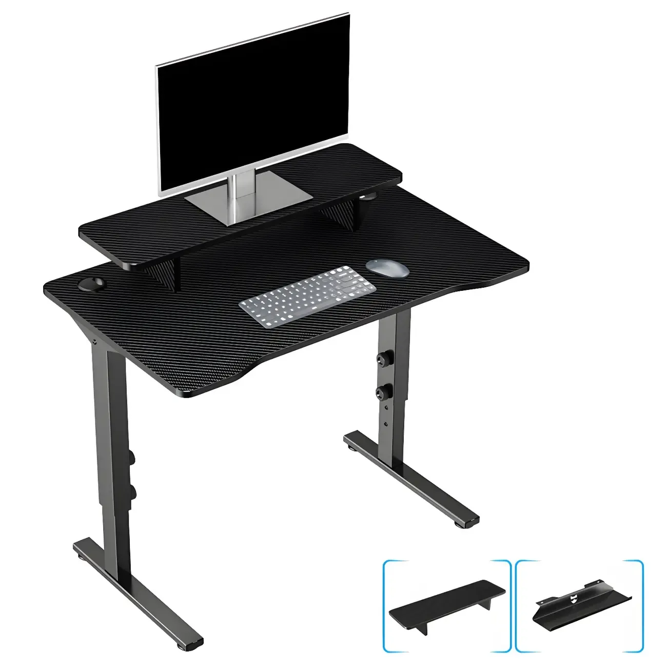 Contemporary Wooden Adjustable Standing Desk for Home Office Image - 14