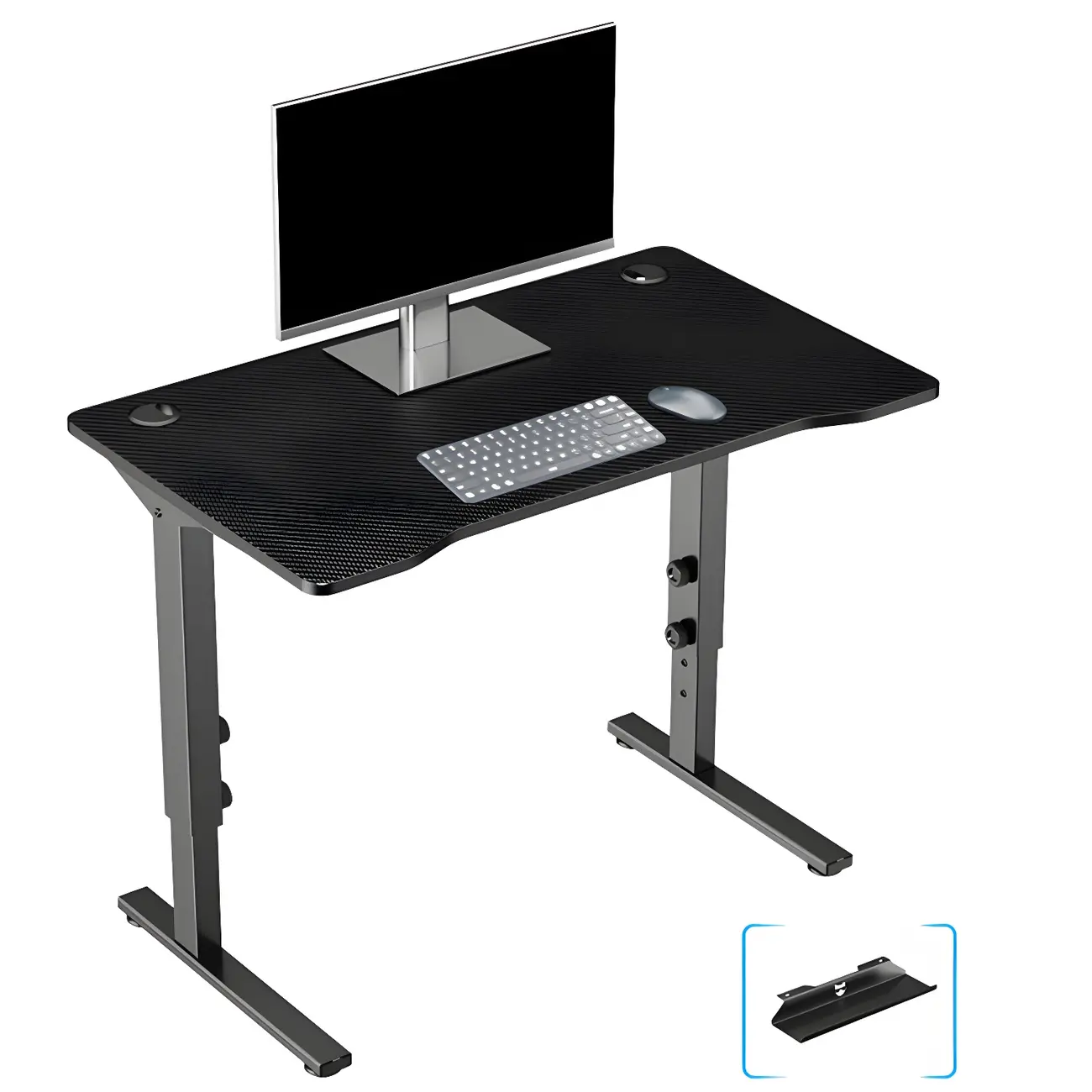 Contemporary Wooden Adjustable Standing Desk for Home Office Image - 15 | homeyfad