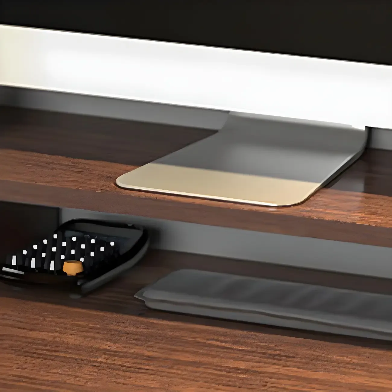 Contemporary Wooden Adjustable Standing Desk for Home Office Image - 16