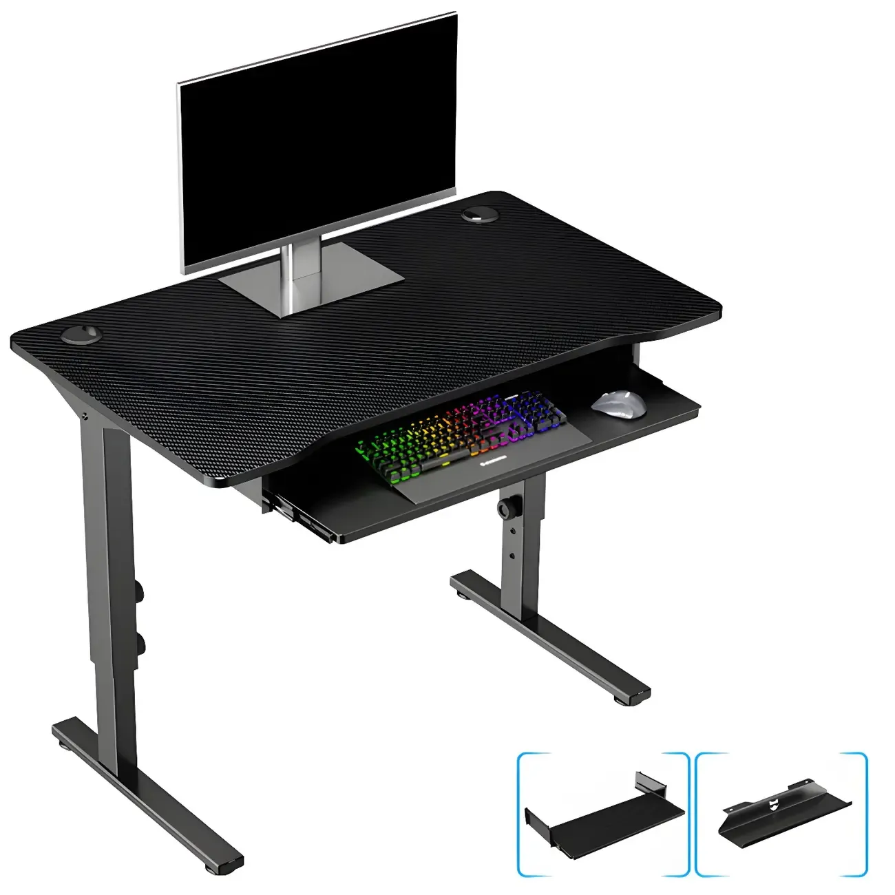 Contemporary Wooden Adjustable Standing Desk for Home Office Image - 17