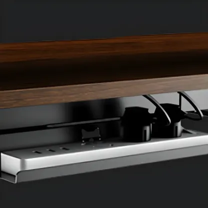 Contemporary Wooden Adjustable Standing Desk for Home Office Image - 19