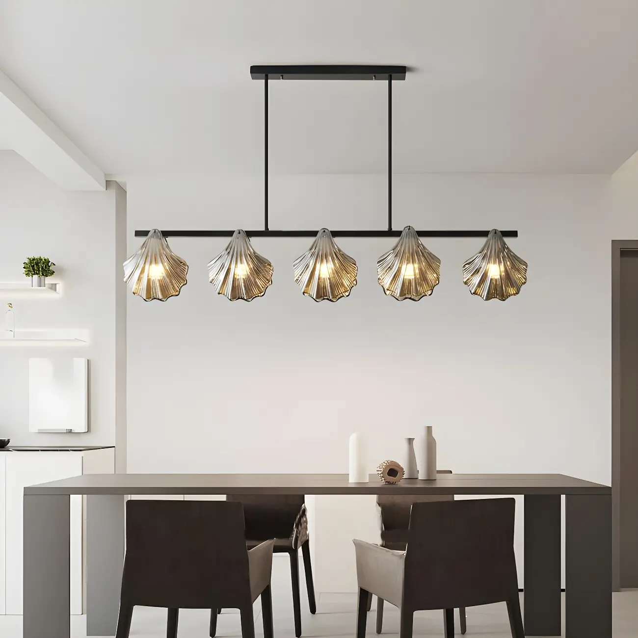 Modern Glass Metal Pendant Light for Kitchen Island Image - 2 | homeyfad