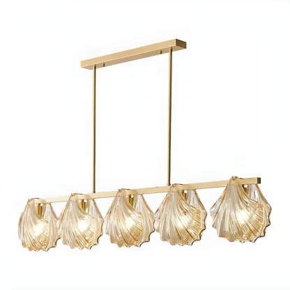 Modern Glass Metal Pendant Light for Kitchen Island Image - 3