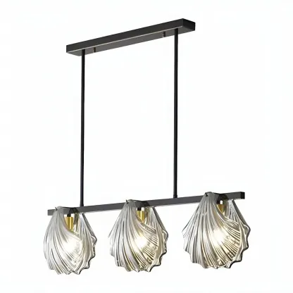 Modern Glass Metal Pendant Light for Kitchen Island Image - 4