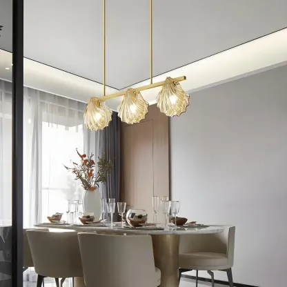 Modern Glass Metal Pendant Light for Kitchen Island Image - 6