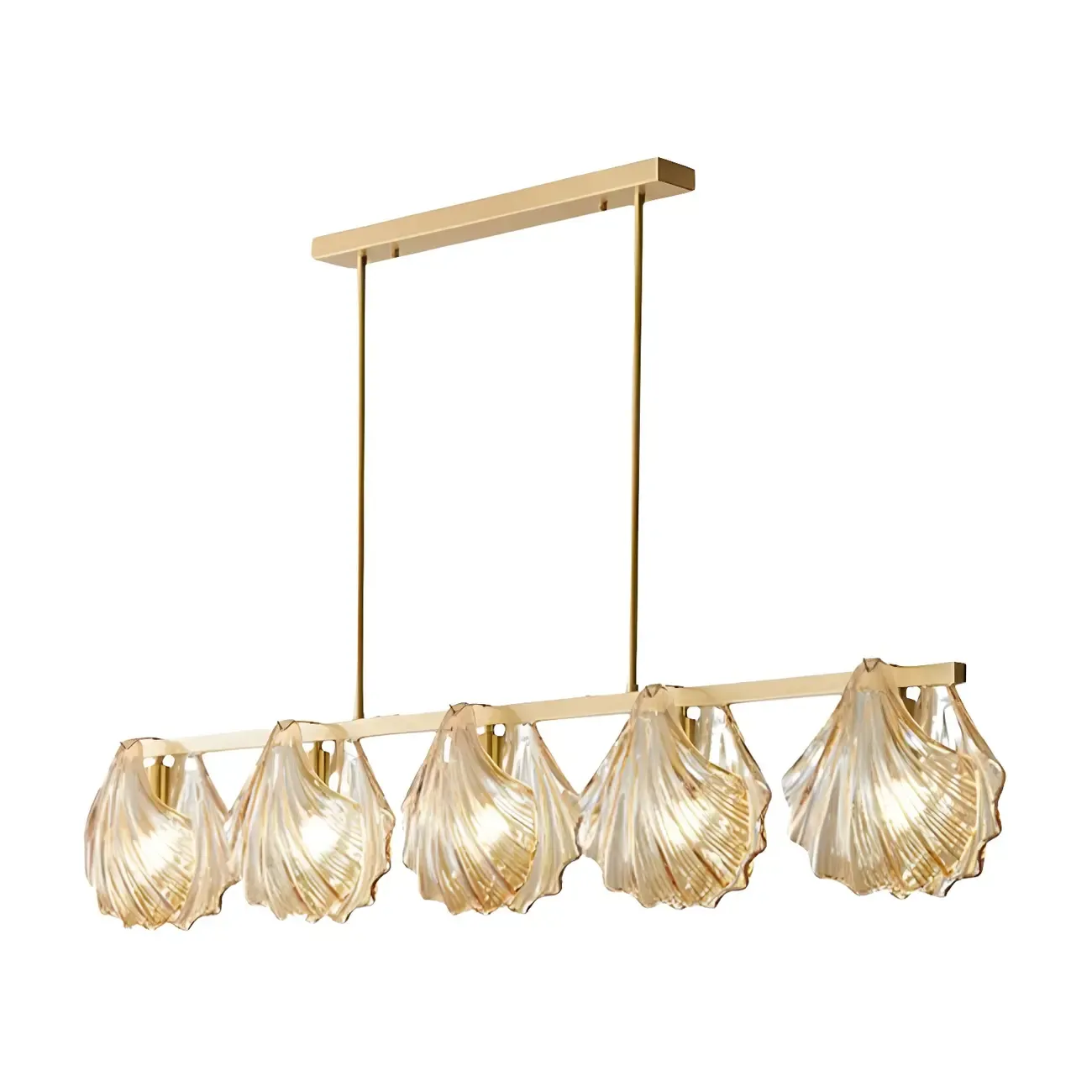 Modern Glass Metal Pendant Light for Kitchen Island Image - 7