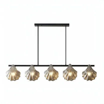 Modern Glass Metal Pendant Light for Kitchen Island Image - 9