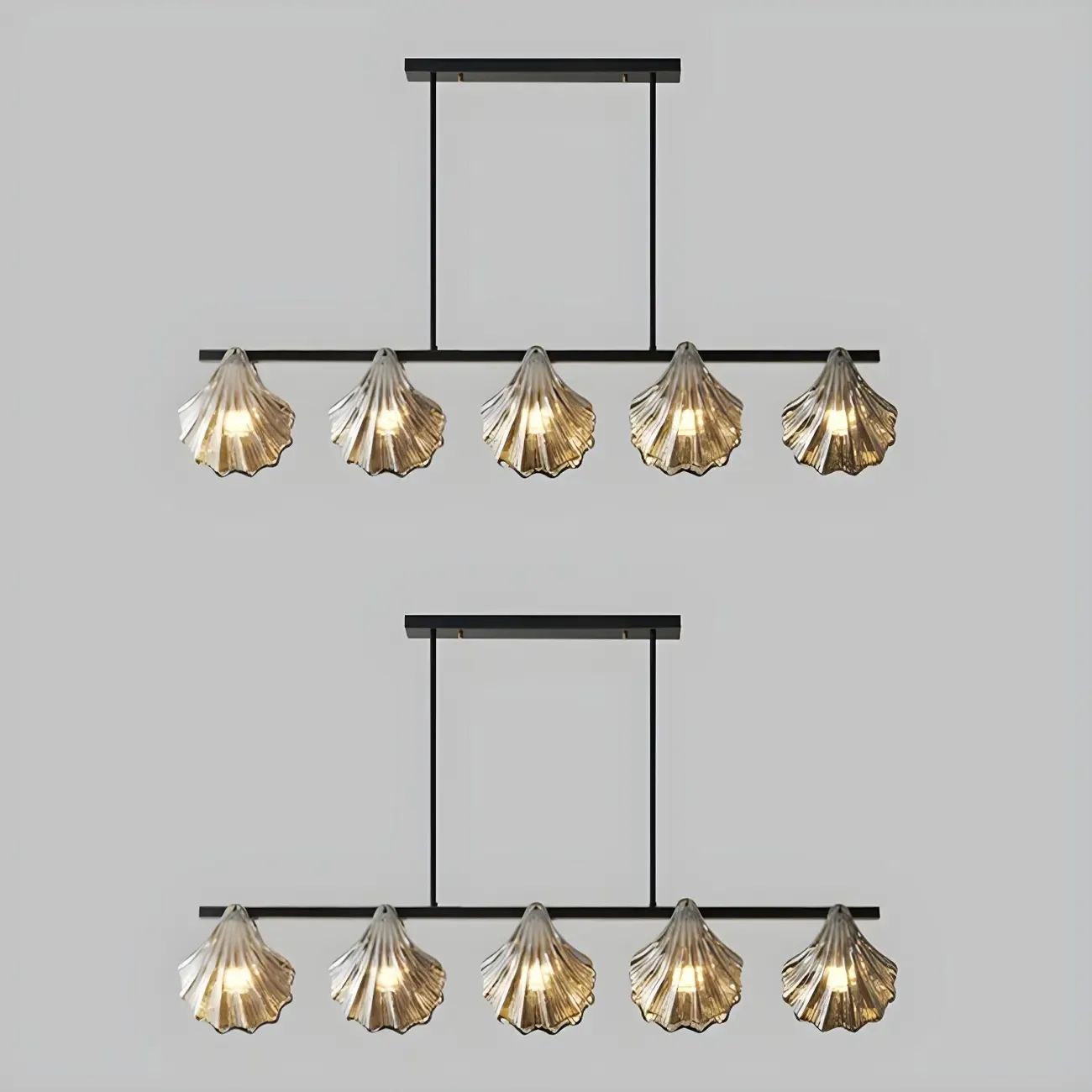 Modern Glass Metal Pendant Light for Kitchen Island Image - 12