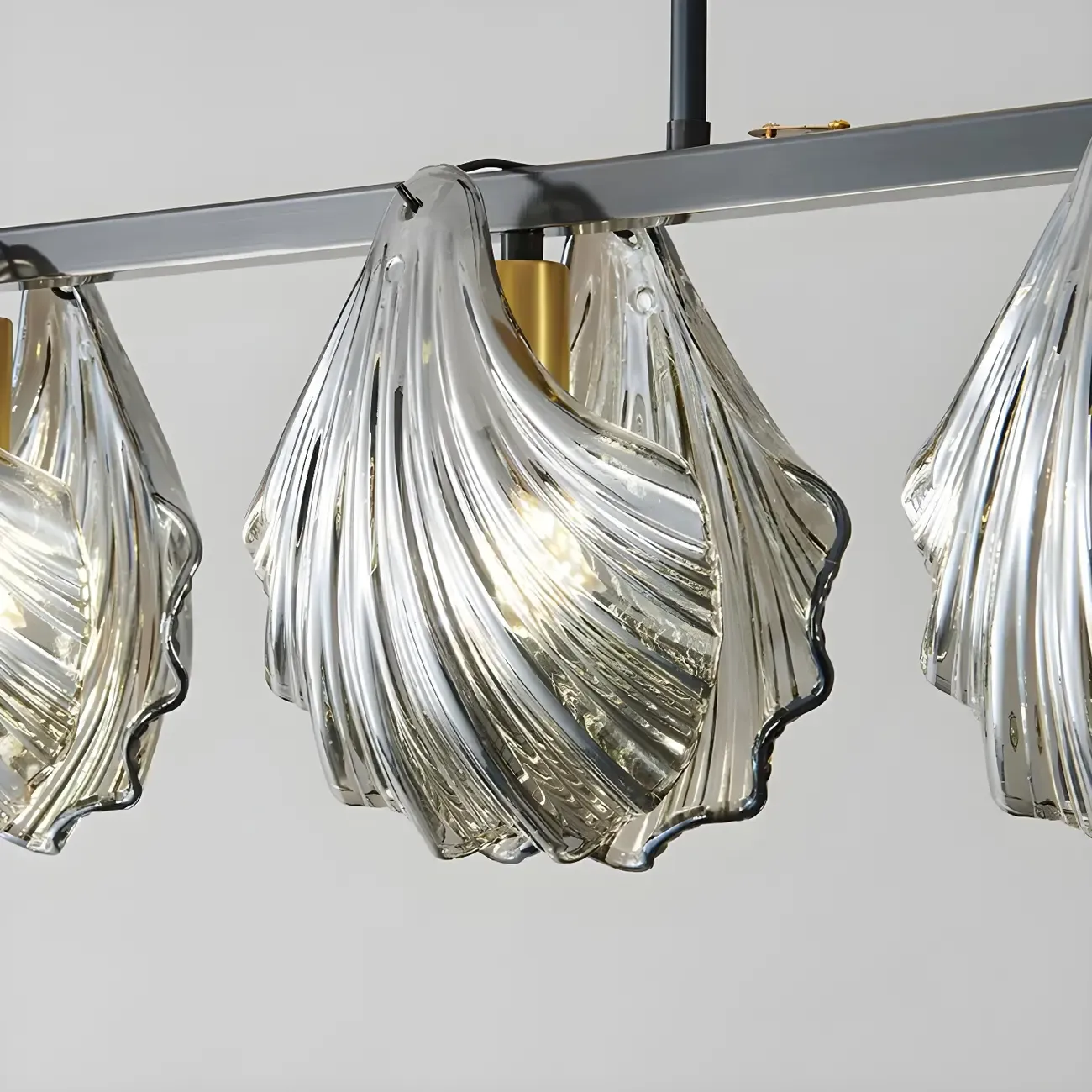 Modern Glass Metal Pendant Light for Kitchen Island Image - 14