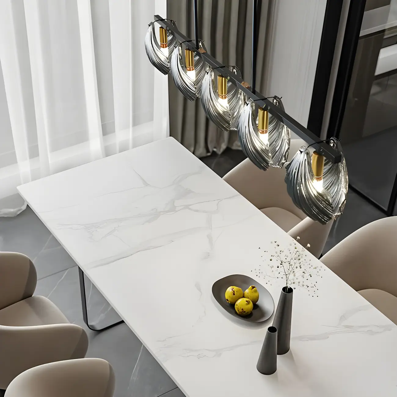 Modern Glass Metal Pendant Light for Kitchen Island Image - 17 | homeyfad