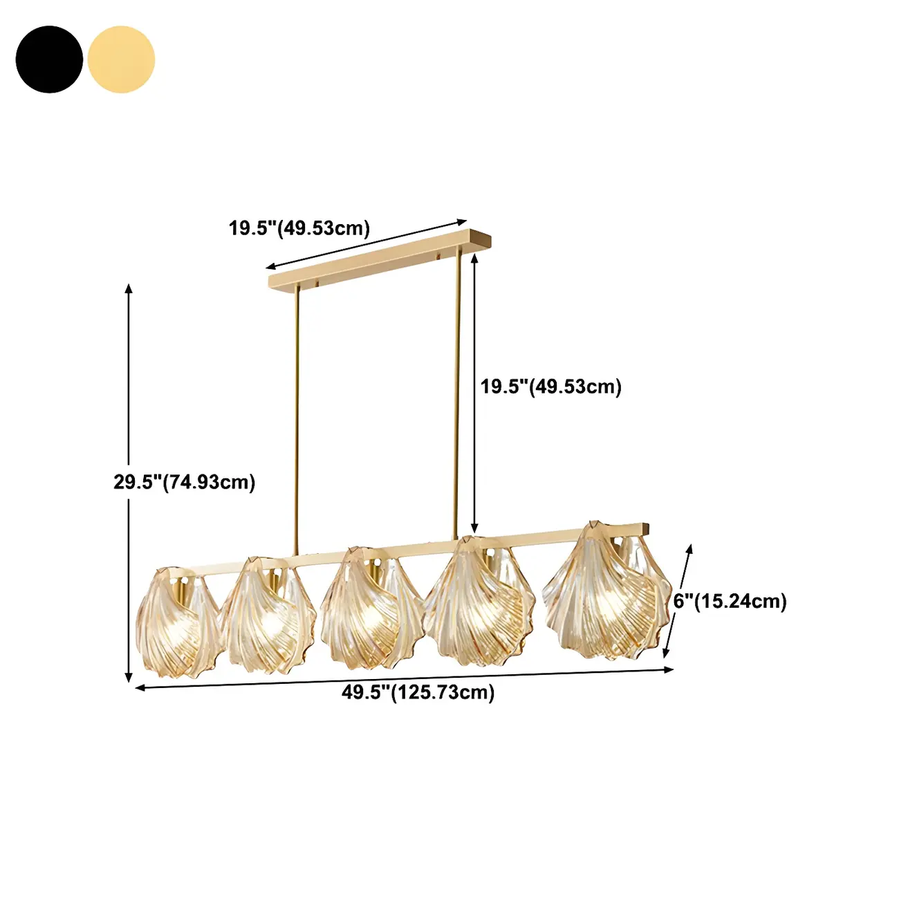 Modern Glass Metal Pendant Light for Kitchen Island Image - 20 | homeyfad