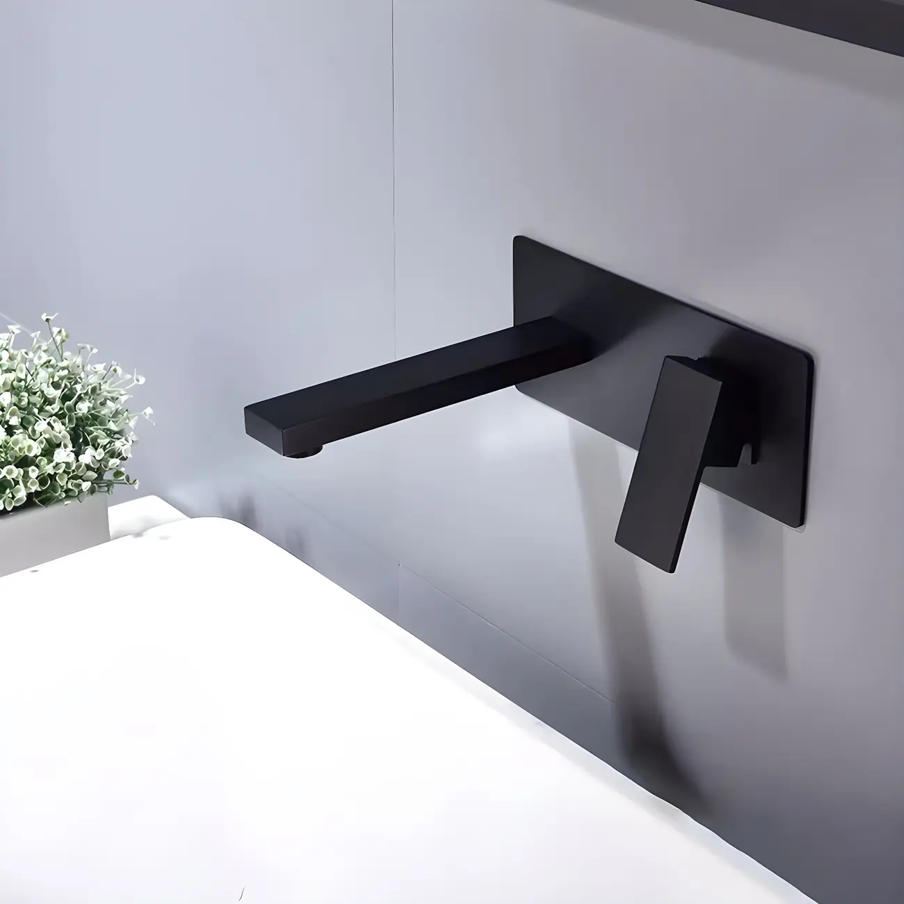 Glam Brass Wall-Mounted Bathroom Faucet with Scratch Resistant Image - 1 | homeyfad