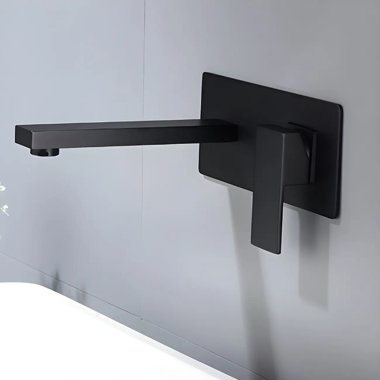Glam Brass Wall-Mounted Bathroom Faucet with Scratch Resistant Image - 2 | homeyfad