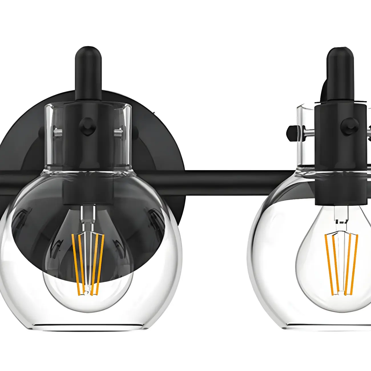 Black Globe Modern Vanity Light with Glass Shades Image - 9 | homeyfad