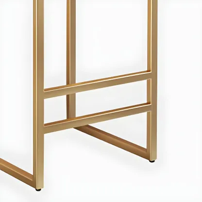 Square Velvet Upholstered Metal Base Counter Bar Stools Image - 19