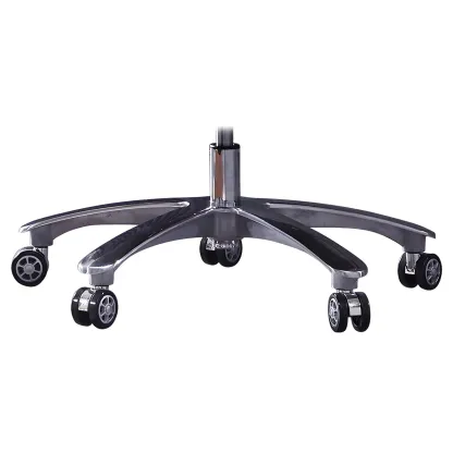 Adjustable Genuine Leather Ergonomic Office Chair With Casters Image - 12