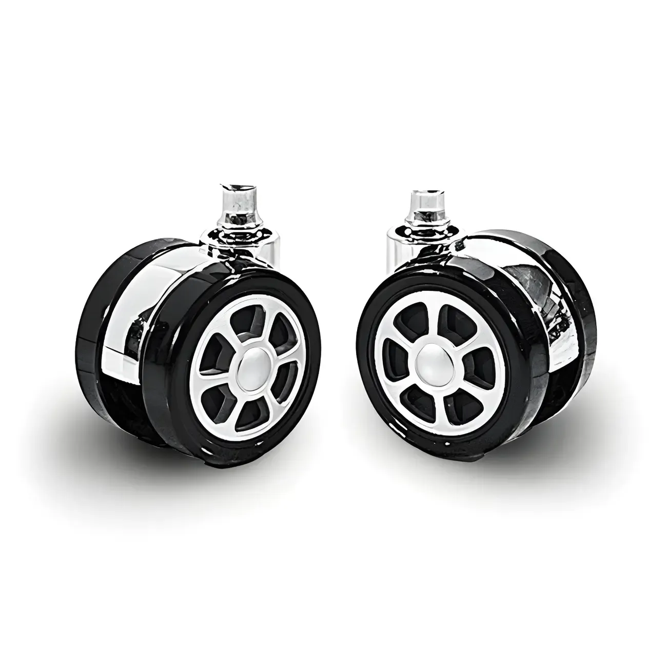 Adjustable Genuine Leather Ergonomic Office Chair With Casters Image - 13