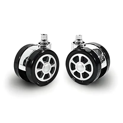 Adjustable Genuine Leather Ergonomic Office Chair With Casters Image - 13