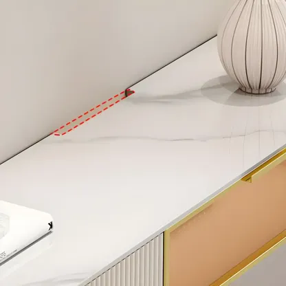 Nordic Stone Floating TV Stand with Drawers Storage for Home Image - 9