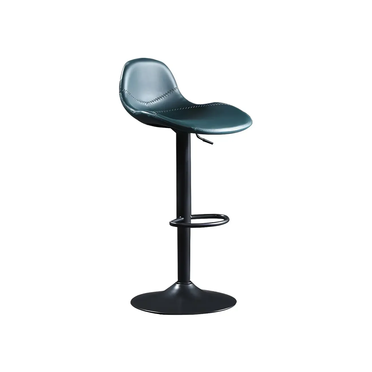 Modern Leather Adjustable Bar Stools with Footrest for Home Bar Image - 10