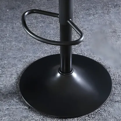 Modern Leather Adjustable Bar Stools with Footrest for Home Bar Image - 13