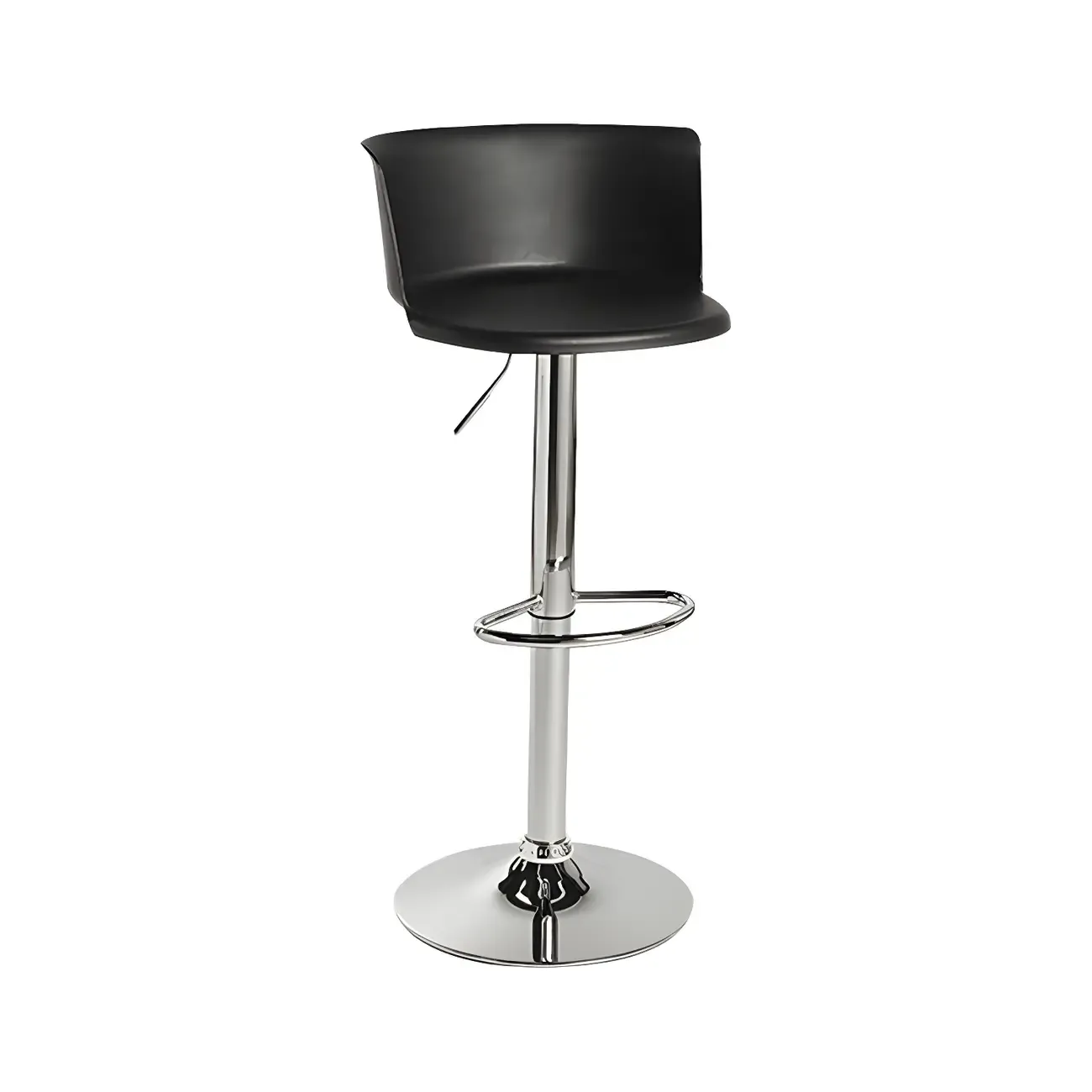 Glam Metal Adjustable Swivel Bar Stools with Backrest for Kitchen Image - 5