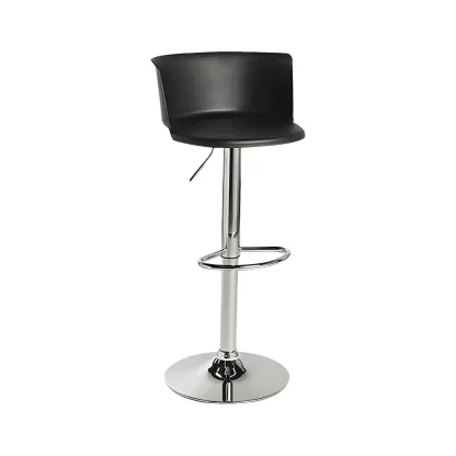 Glam Metal Adjustable Swivel Bar Stools with Backrest for Kitchen Image - 5