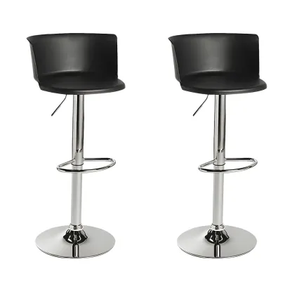 Glam Metal Adjustable Swivel Bar Stools with Backrest for Kitchen Image - 6