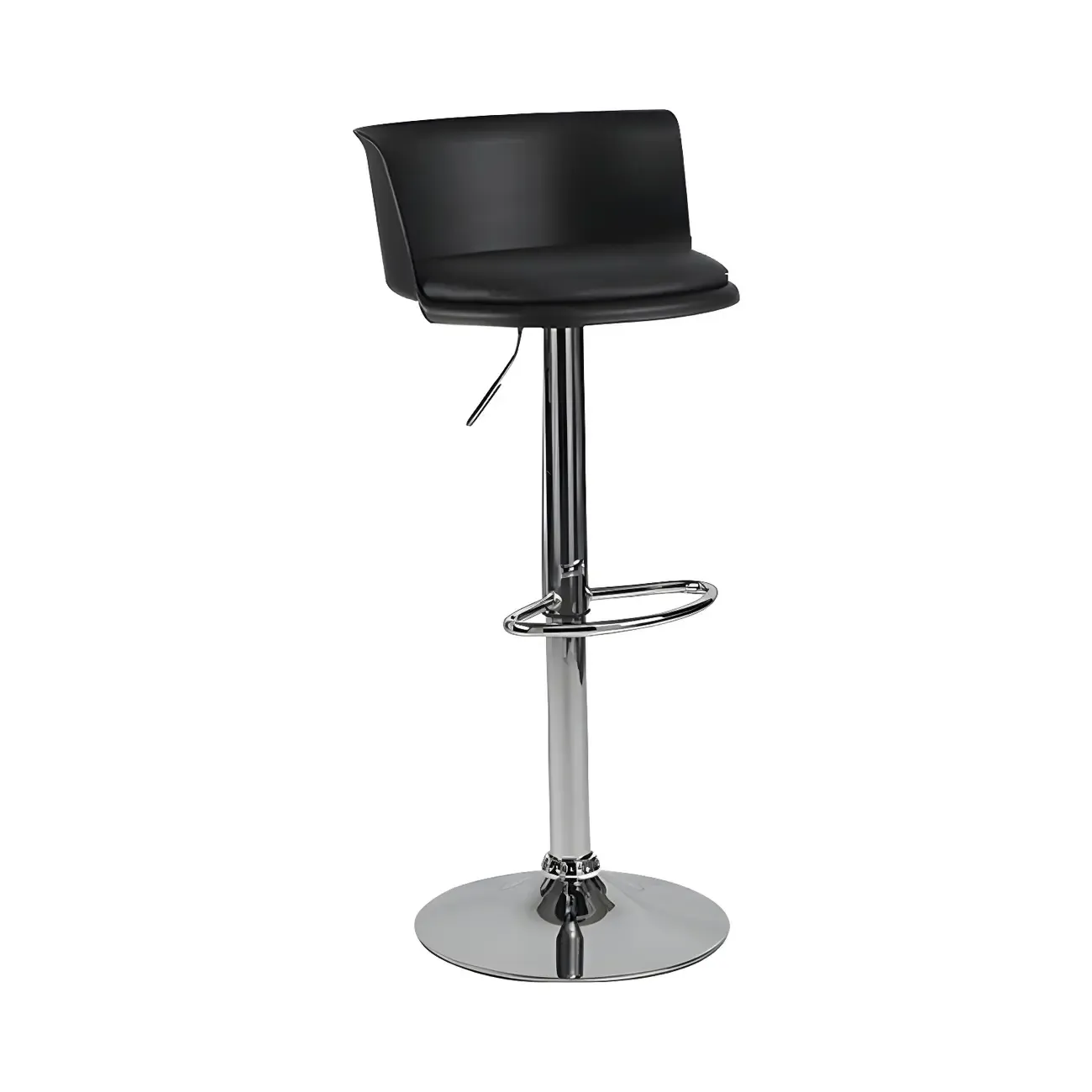Glam Metal Adjustable Swivel Bar Stools with Backrest for Kitchen Image - 11