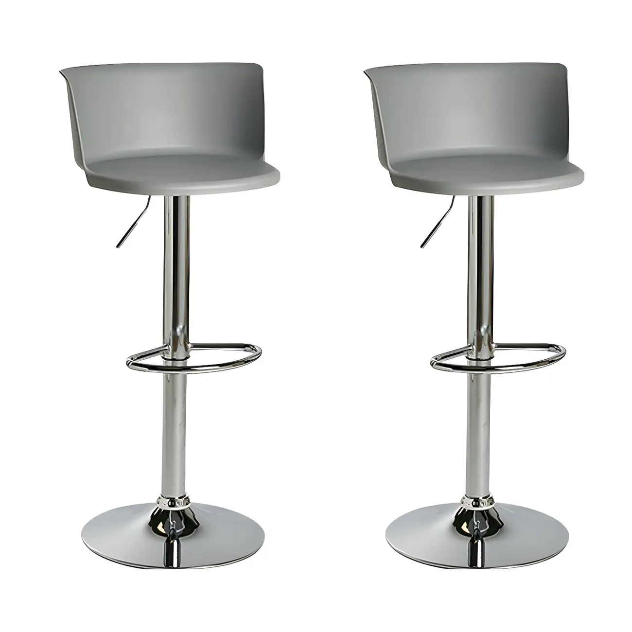 Glam Metal Adjustable Swivel Bar Stools with Backrest for Kitchen Image - 22 | homeyfad