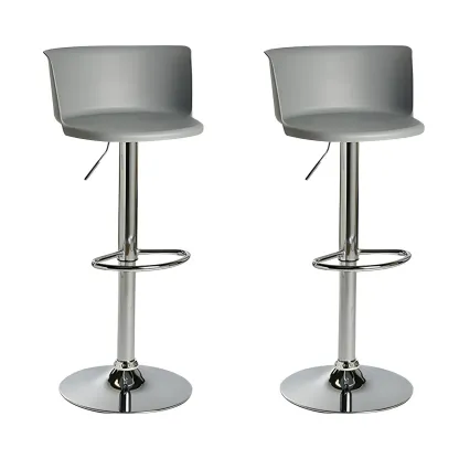 Glam Metal Adjustable Swivel Bar Stools with Backrest for Kitchen Image - 22