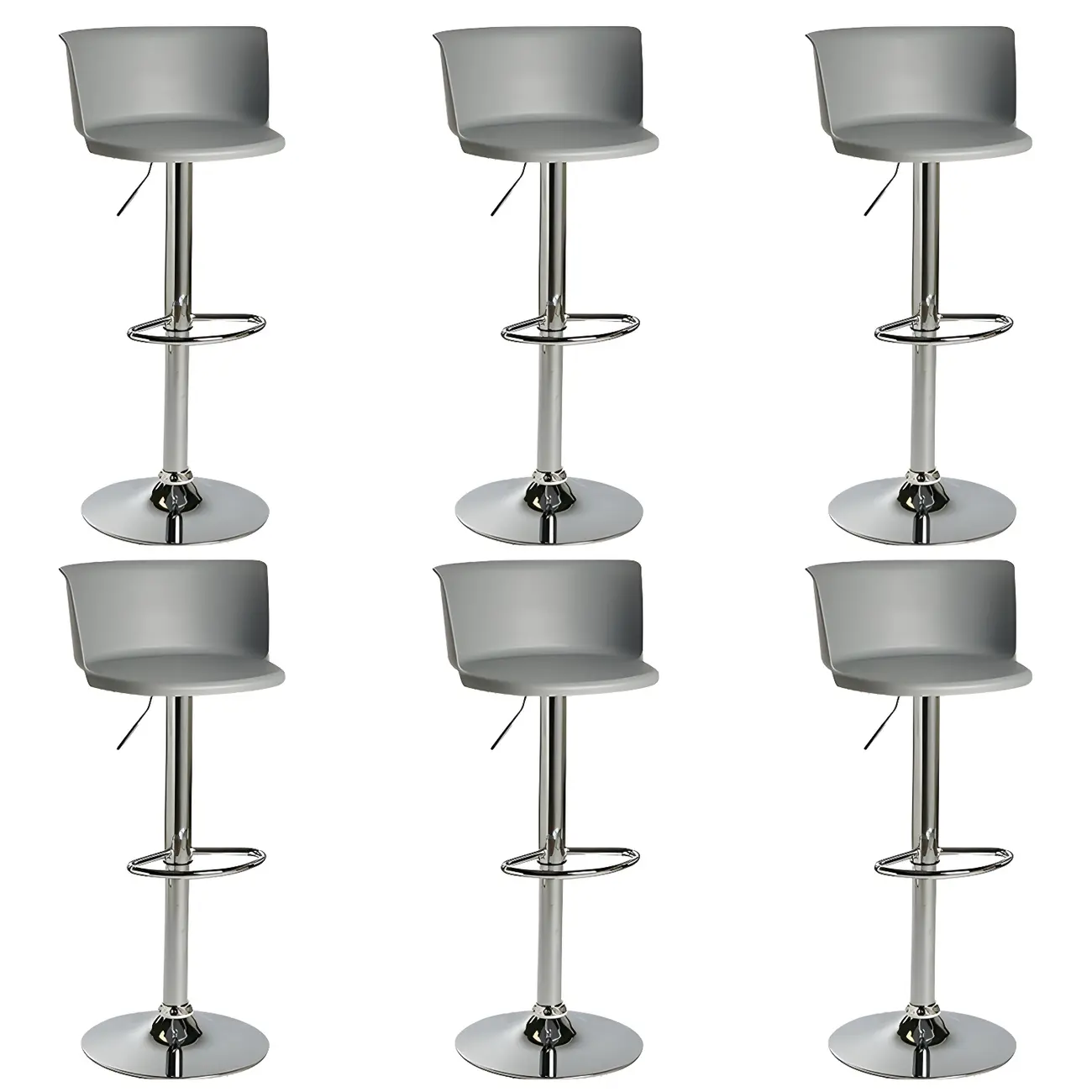 Glam Metal Adjustable Swivel Bar Stools with Backrest for Kitchen Image - 24 | homeyfad