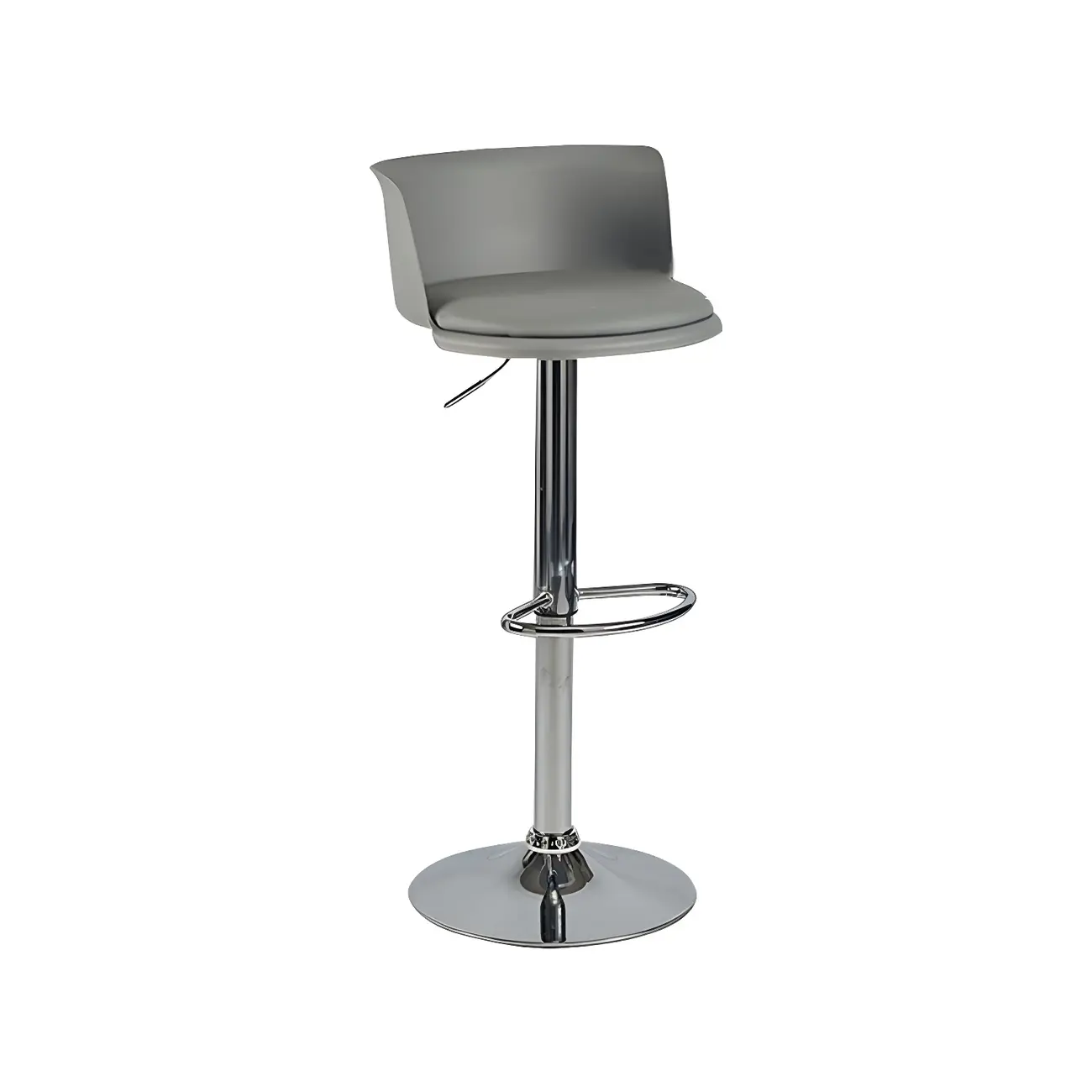 Glam Metal Adjustable Swivel Bar Stools with Backrest for Kitchen Image - 26 | homeyfad