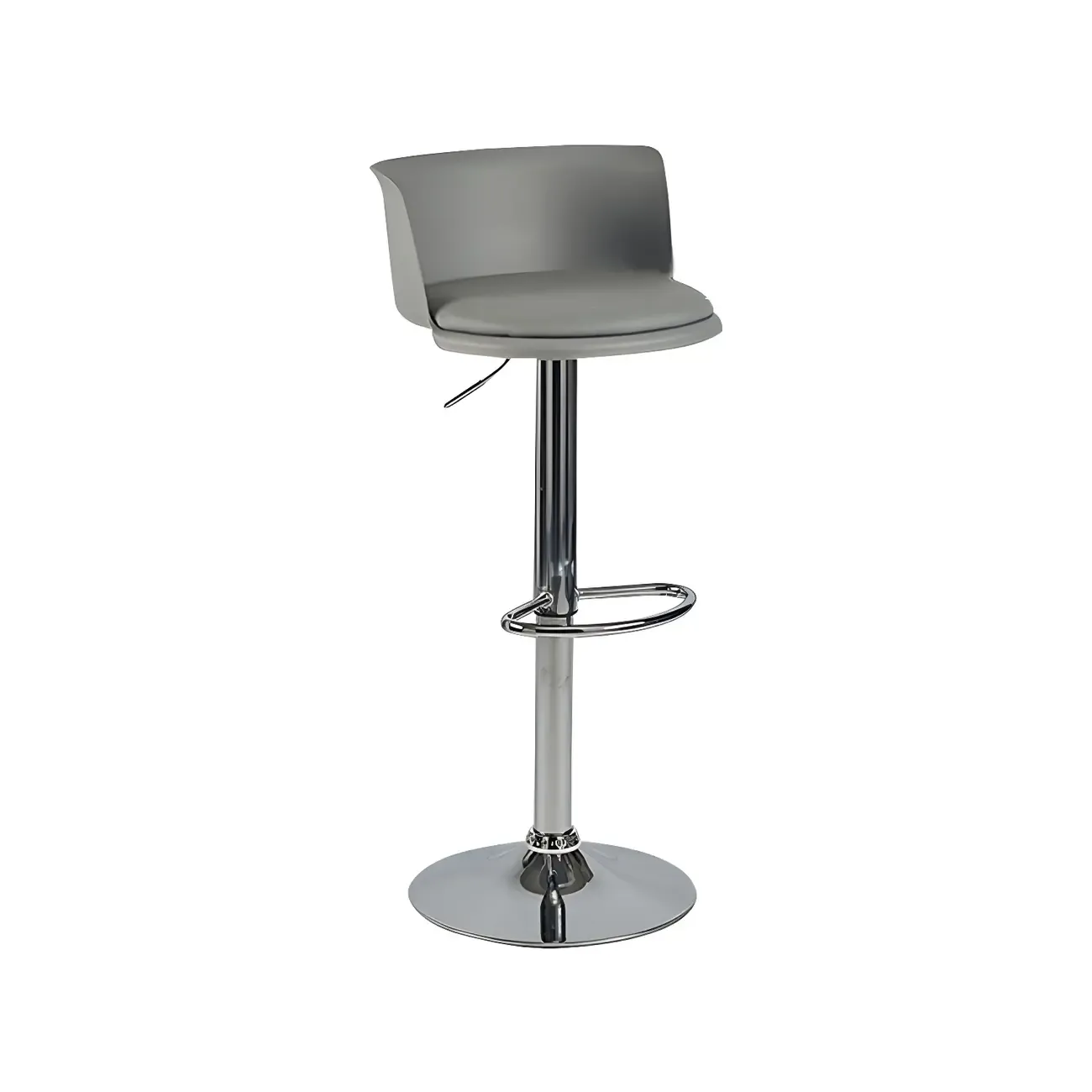 Glam Metal Adjustable Swivel Bar Stools with Backrest for Kitchen Image - 26