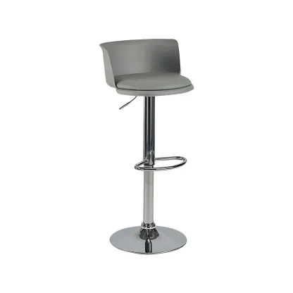 Glam Metal Adjustable Swivel Bar Stools with Backrest for Kitchen Image - 26