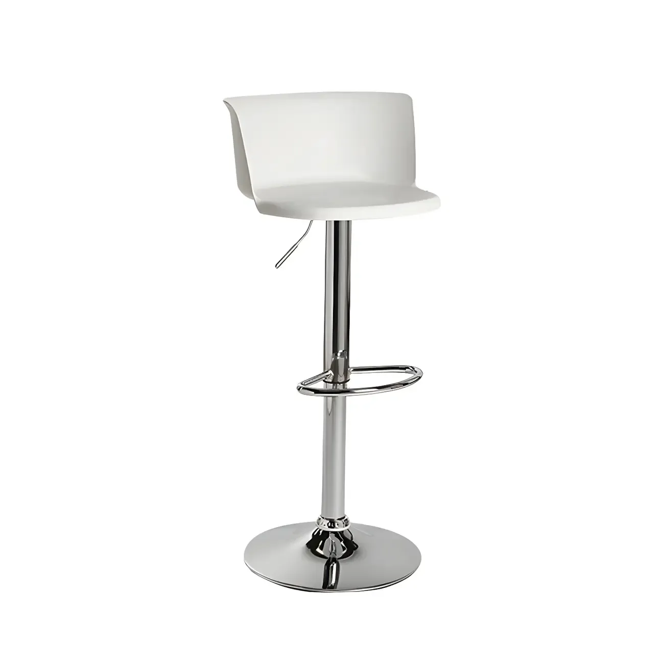 Glam Metal Adjustable Swivel Bar Stools with Backrest for Kitchen Image - 31