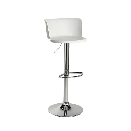 Glam Metal Adjustable Swivel Bar Stools with Backrest for Kitchen Image - 31