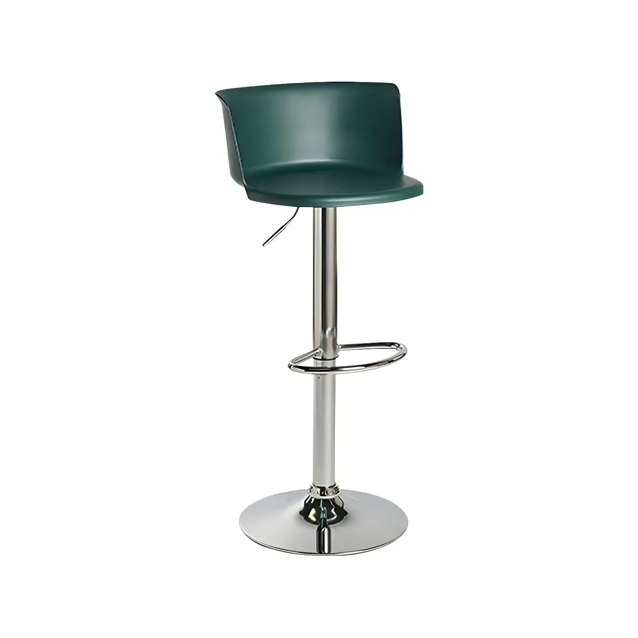 Glam Metal Adjustable Swivel Bar Stools with Backrest for Kitchen Image - 41