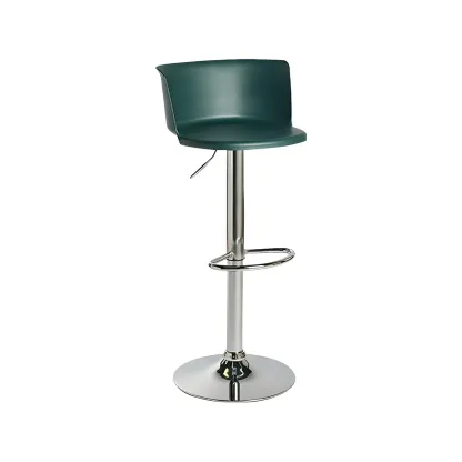 Glam Metal Adjustable Swivel Bar Stools with Backrest for Kitchen Image - 41