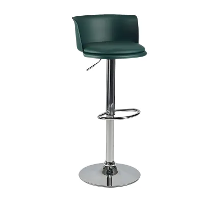 Glam Metal Adjustable Swivel Bar Stools with Backrest for Kitchen Image - 46