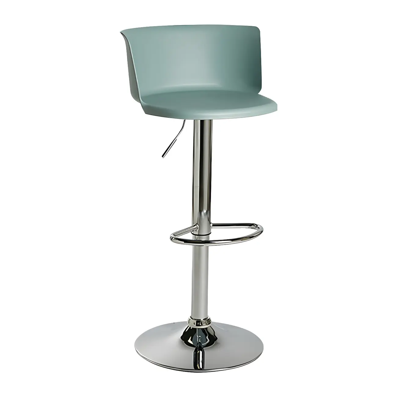Glam Metal Adjustable Swivel Bar Stools with Backrest for Kitchen Image - 51 | homeyfad